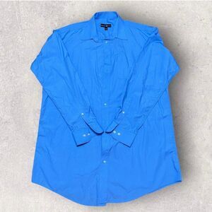 Polo Club Shirt Mens Size XL 17 1/2  Beverly Hills Blue Button Down Shirt Long
